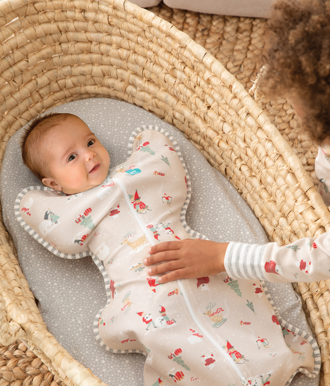 Swaddle Up™ 1.0 TOG (68-75°F) Beige Snow Party Original Cotton