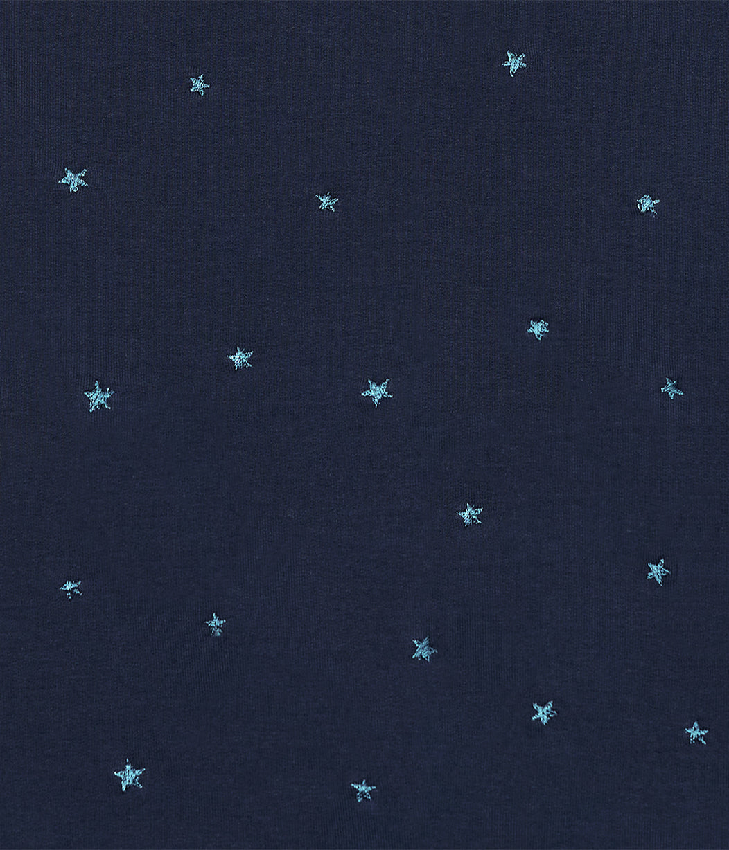 Swaddle Up™ 1.5 TOG Cotton Fleece Navy Twinkle Embroidery
