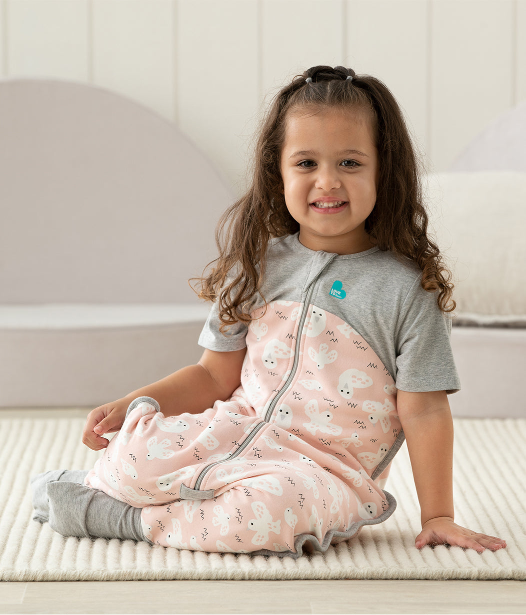 Sleep Suit Mild Organic Pink Doves