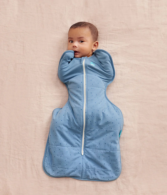 Swaddle Up & Romper Bundle | 2.5 TOG | Blue Pebbles | Blue Turtally