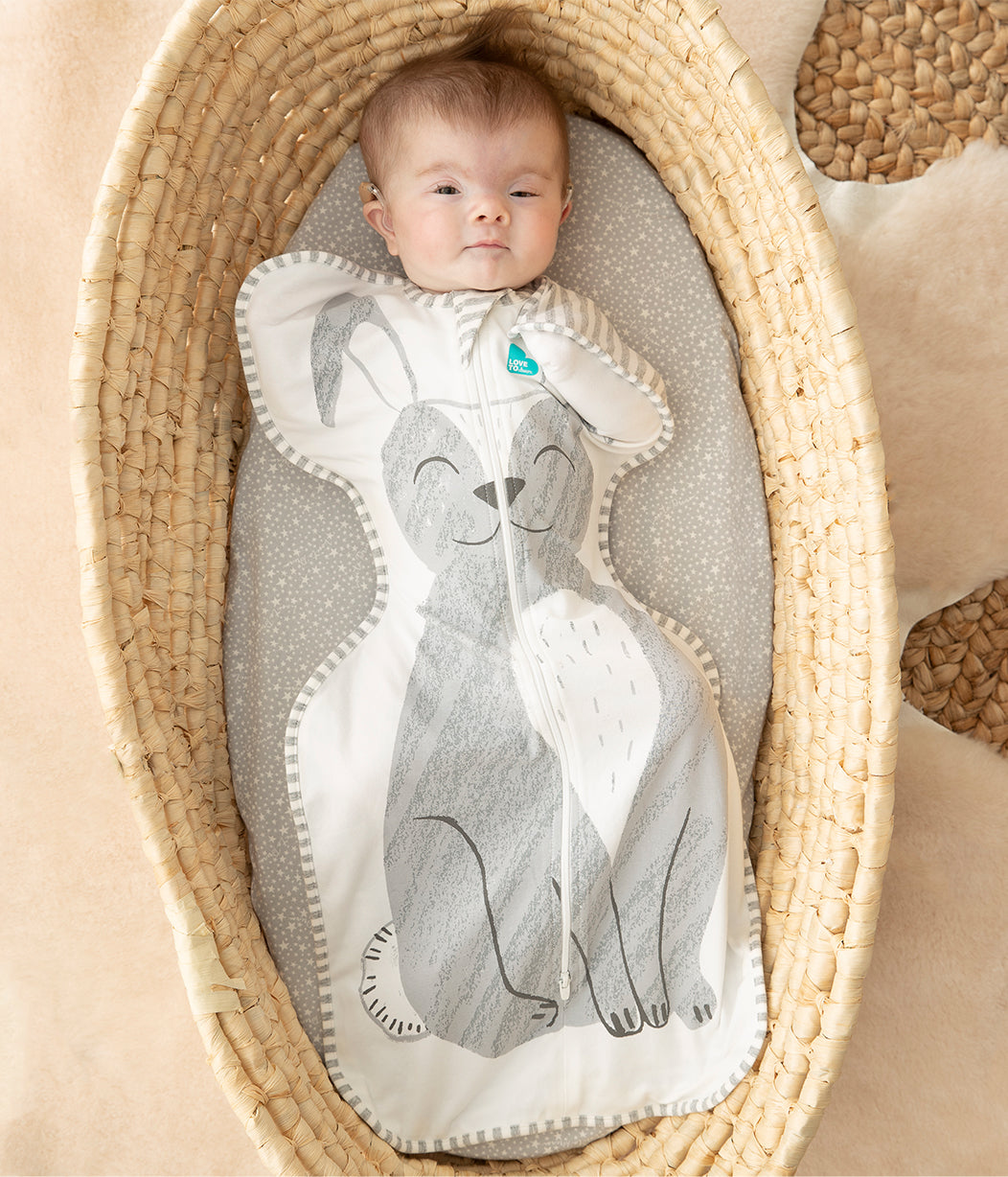 Swaddle Up™ Original 1.0 TOG Stevie The Bunny™ Gray