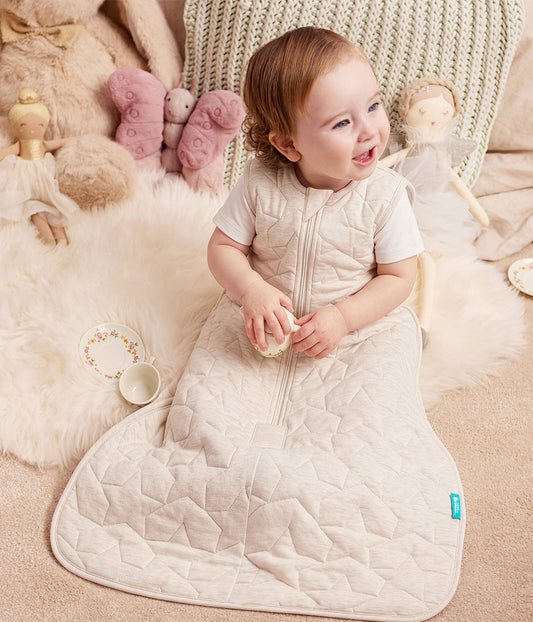 Sleep Bag & Pajama Bundle | 2.5 TOG | Oatmeal Starturn | Green Home Sweet Home | Tan Party Pop