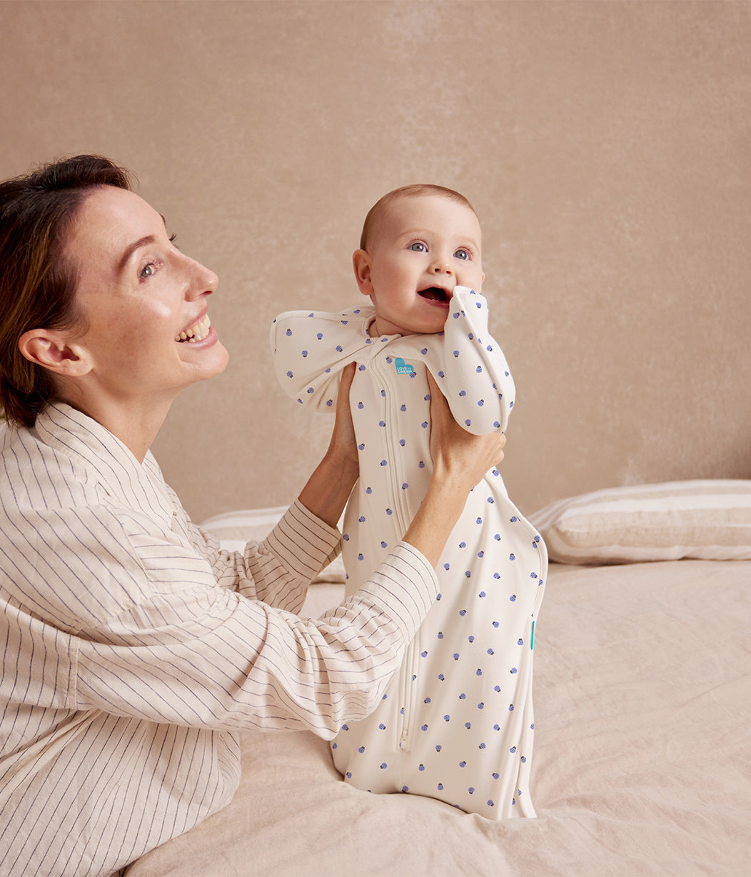 Swaddle Up™ 0.2 TOG Cotton Cream Bugsy Blue