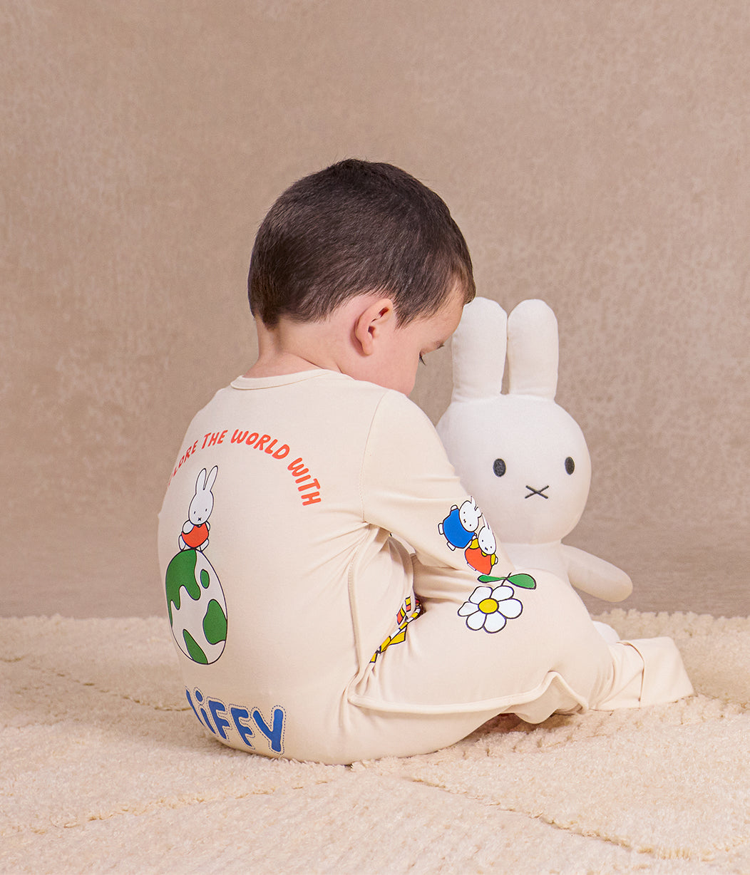 Sleep Suit Long Sleeve 1.0 TOG Cotton Birch Miffy Placement