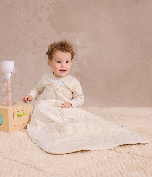 Sleep Bag Long Sleeve 2.5 TOG Quilted Cotton Oatmeal Marl Starturn Quilted