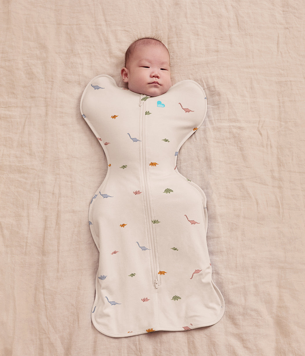 depot schlafsack dino Swaddle Up 1.0 TOG Cotton Cream Dino Snore Newborn (5-8.5lbs)