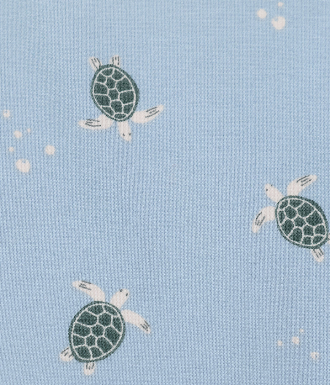 Romper Snug Fit Viscose from Bamboo Mist Blue Turtally