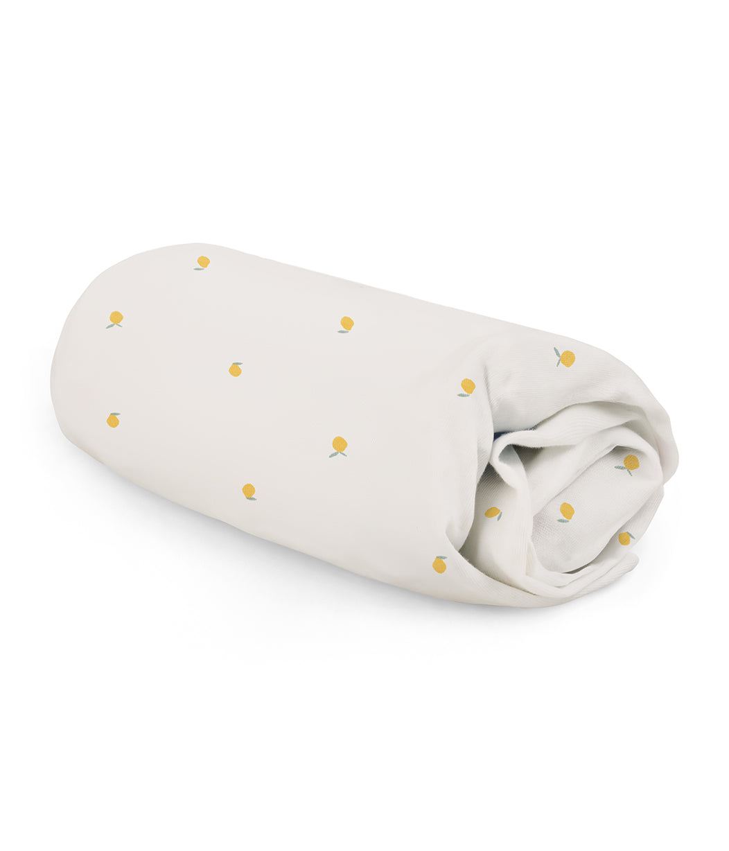 HushDry™ 2-in-1 Waterproof Fitted Crib Sheet Viscose from Bamboo Cream Lemons