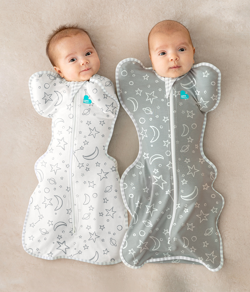 Swaddle Up™ 1.0 TOG (68-75°F) Olive Stars & Moon Viscose from Bamboo