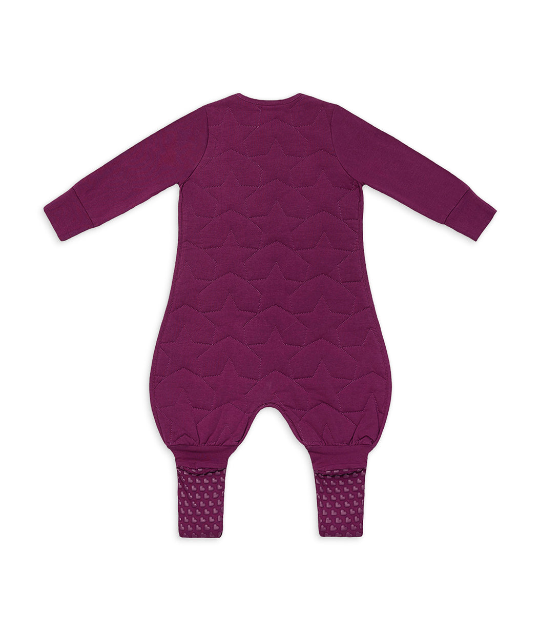 Sleep Suit Long Sleeve 2.5 TOG Quilted Cotton Plum Starturn Quilted