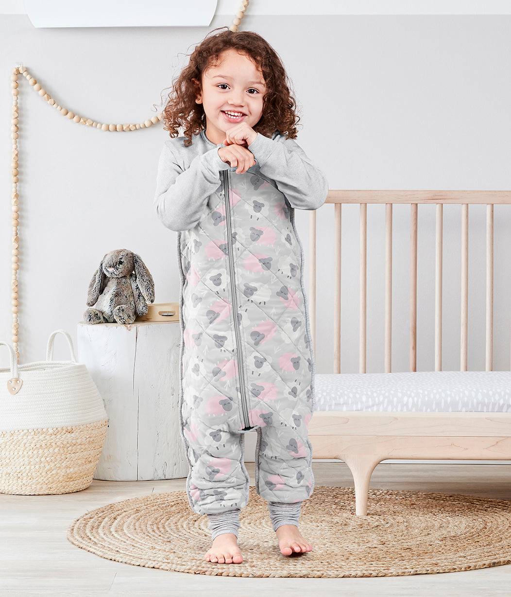 Love To Dream™ Organic Sleep Suit with Australian Merino Wool 2.5 TOG Pink Sheep