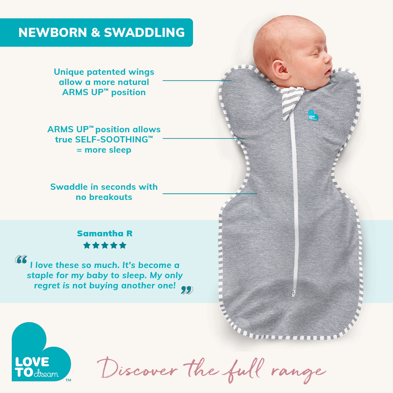 Swaddle Up™ Warm 2.5 TOG White