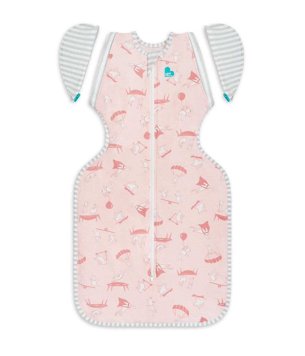 Swaddle Up™ Transition Bag Lite 0.2 TOG Daredevil Bunny Light Pink