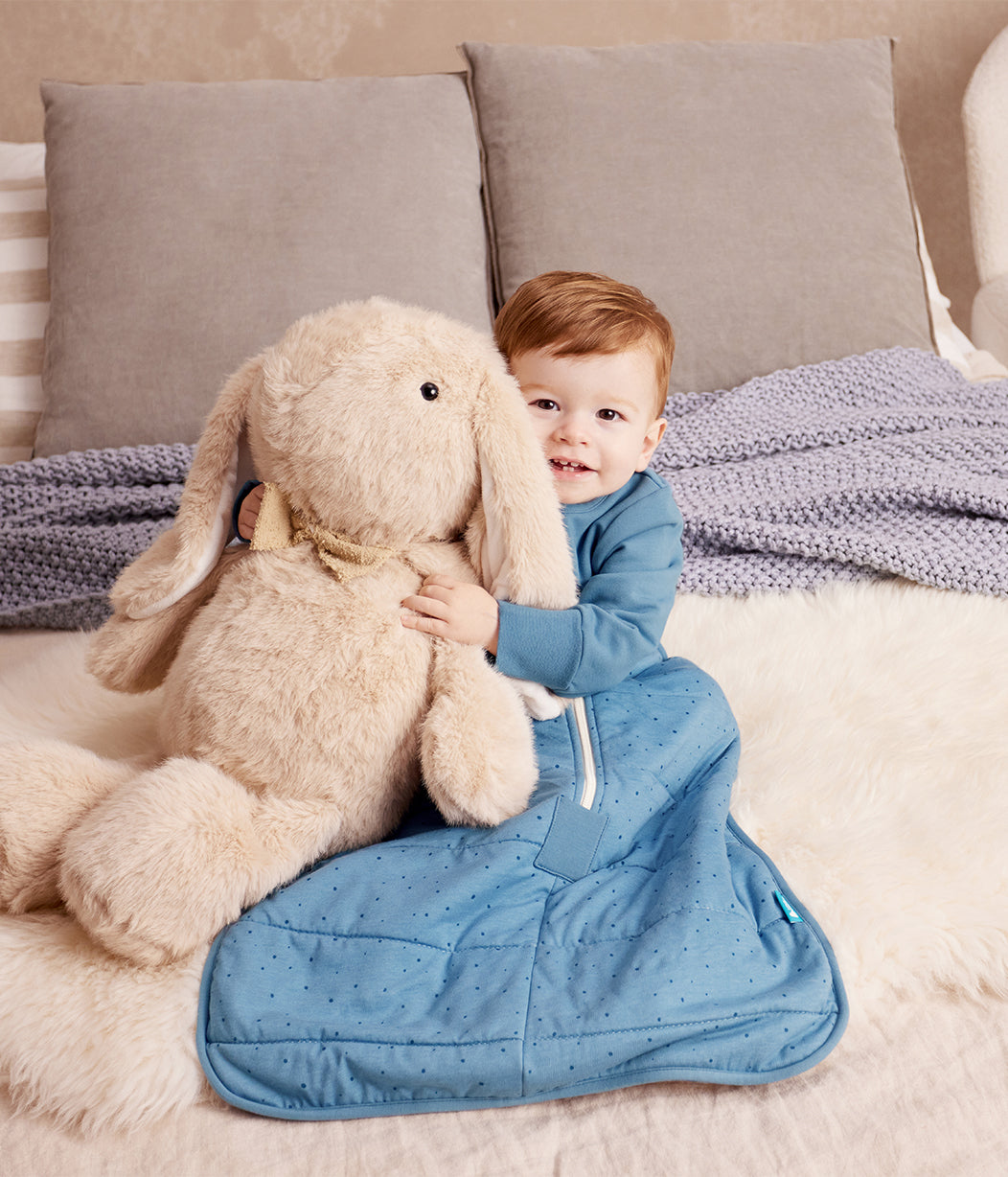 Sleep Bag Long Sleeve 2.5 TOG Cotton Storm Blue Pebbles
