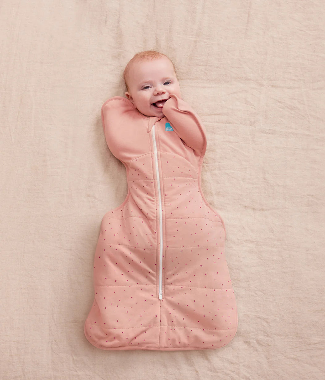 Swaddle Up & Romper Bundle | 2.5 TOG | Rose Pebble | Cream Sleepy Pandas