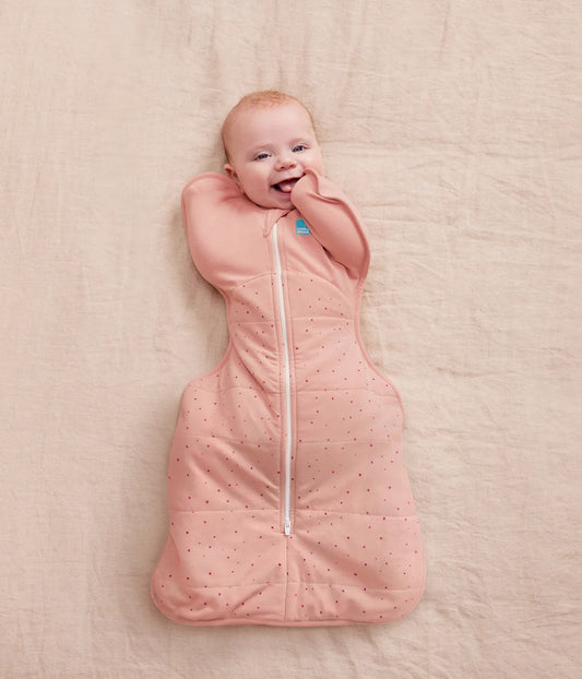 Swaddle Up & Romper Bundle | 2.5 TOG | Rose Pebble | Cream Sleepy Pandas