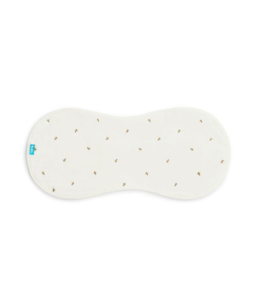 Burp Cloth 2 Pack Cotton Cream Bees