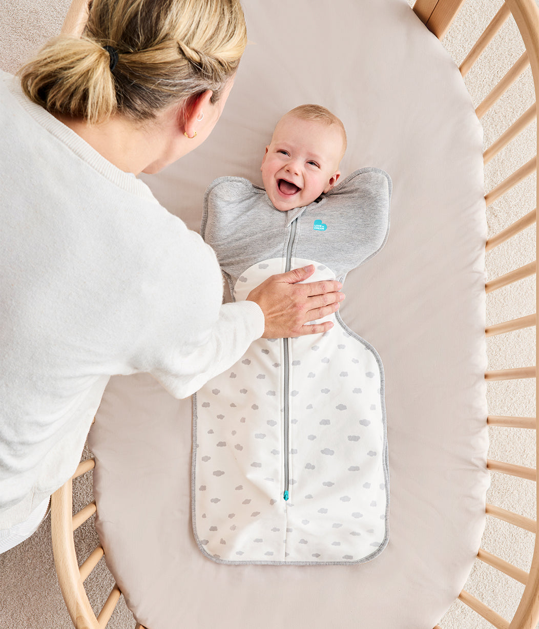 Swaddle Up™ 1.5 TOG Cotton White Mini Cloud