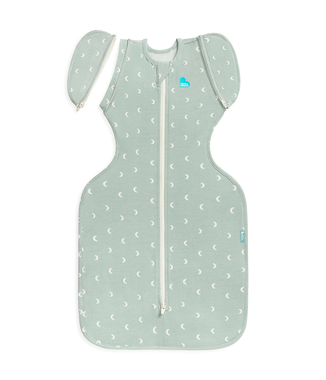 Swaddle Up™ Early Roller 2-in-1 Transition Bag 1.0 TOG Cotton Olive Moon