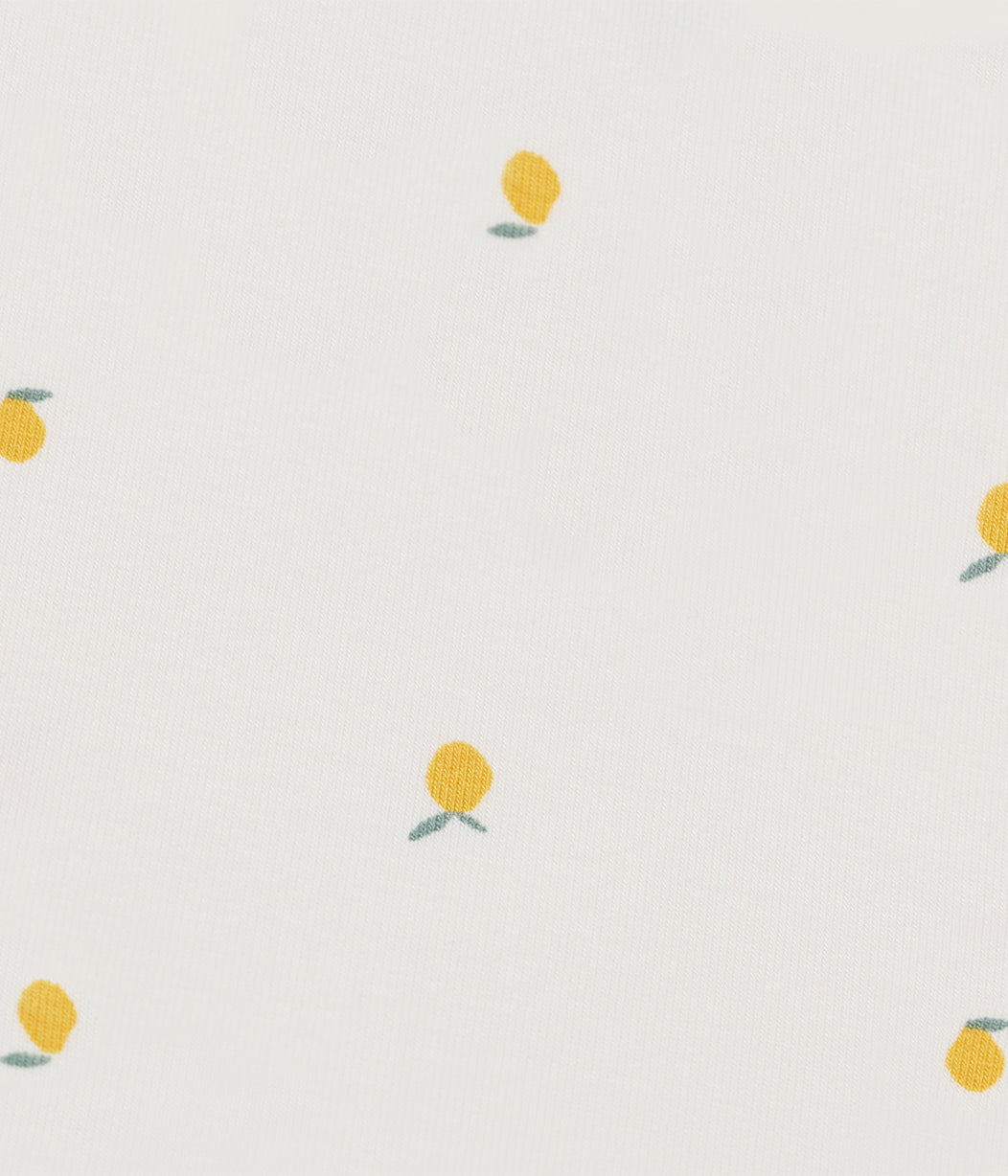 HushDry™ 2-in-1 Waterproof Fitted Bedside Crib Sheet Viscose from Bamboo Cream Lemons