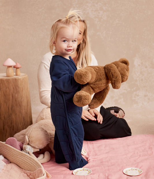 Sleep Suit Long Sleeve 3.5 TOG Quilted Cotton Navy Star Quilting