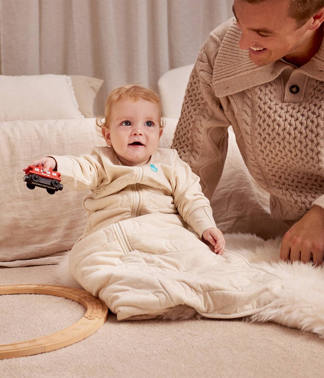 Sleep Bag Long Sleeve 3.5 TOG Cotton Oatmeal