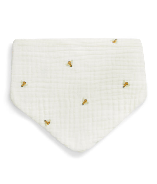 Bib 2 Pack Cotton Cream Bees