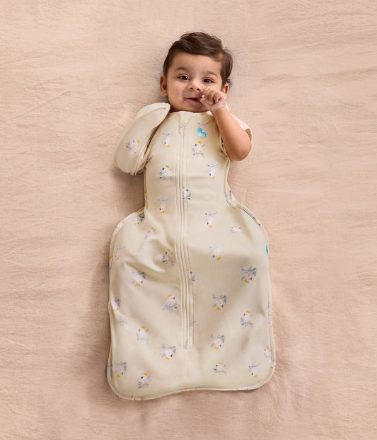 Swaddle Up™ 2-in-1 Transition Bag 1.0 TOG Cotton Cream Cockatoos