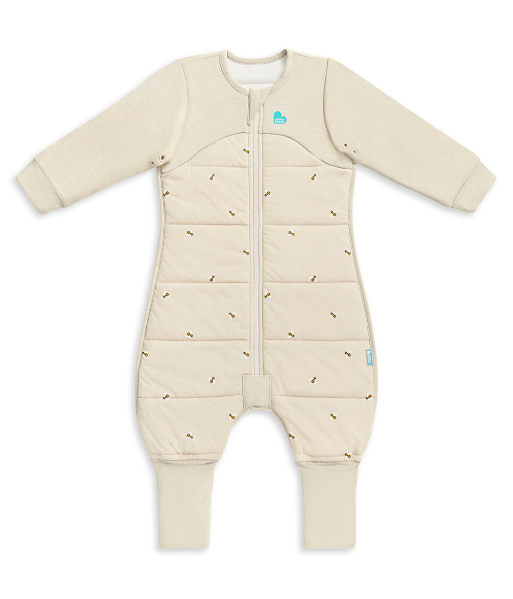Sleep Suit Long Sleeve 2.5 TOG Cotton Oatmeal Bees – Love to Dream US