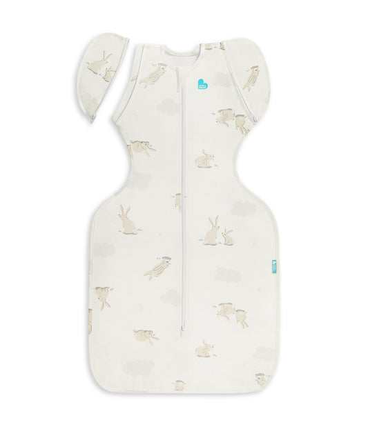Swaddle Up™ 2-in-1 Transition Bag 1.0 TOG Cotton White Cloud Bunnies