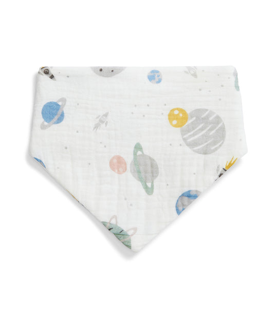 Bib 2 Pack Cotton Storm Blue Rocket