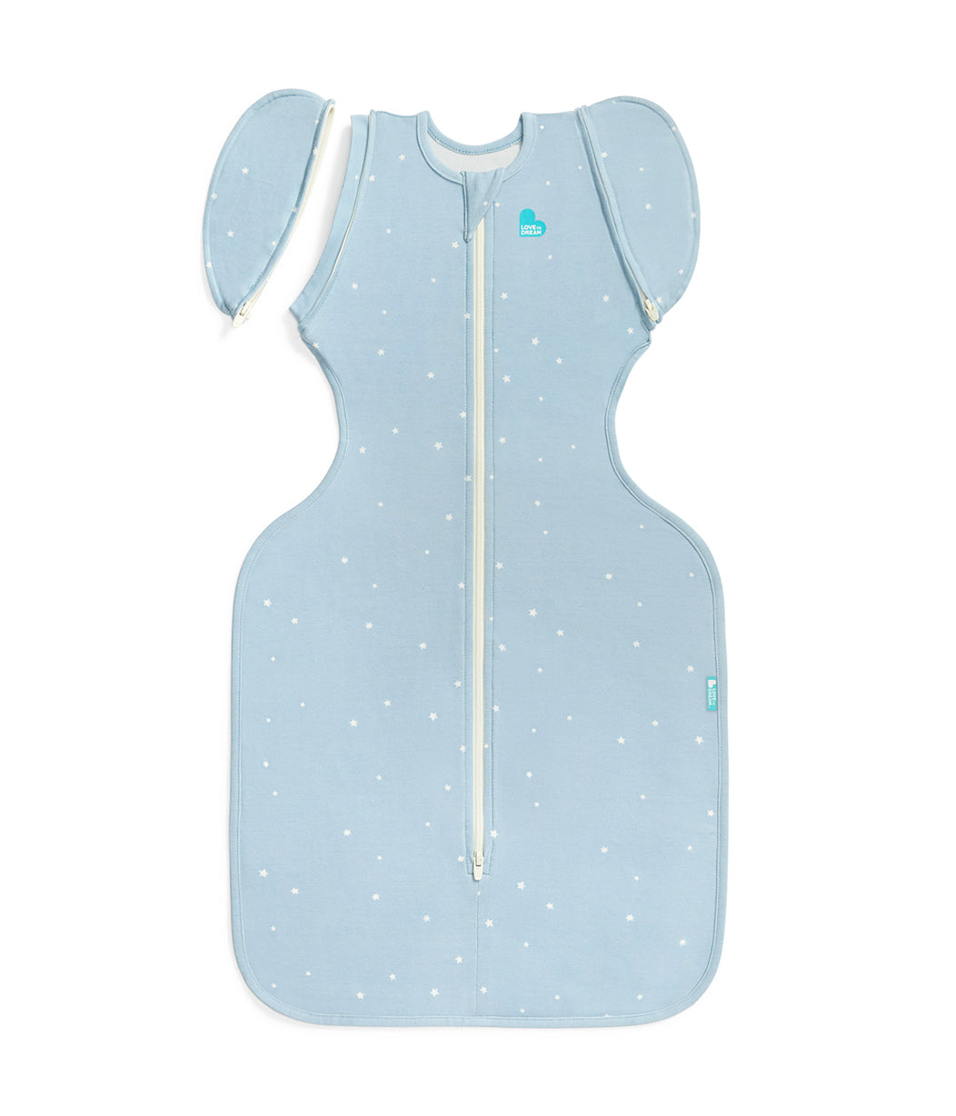 Swaddle Up™ 2-in-1 Transition Bag 1.0 TOG Cotton Powder Blue Twinkle