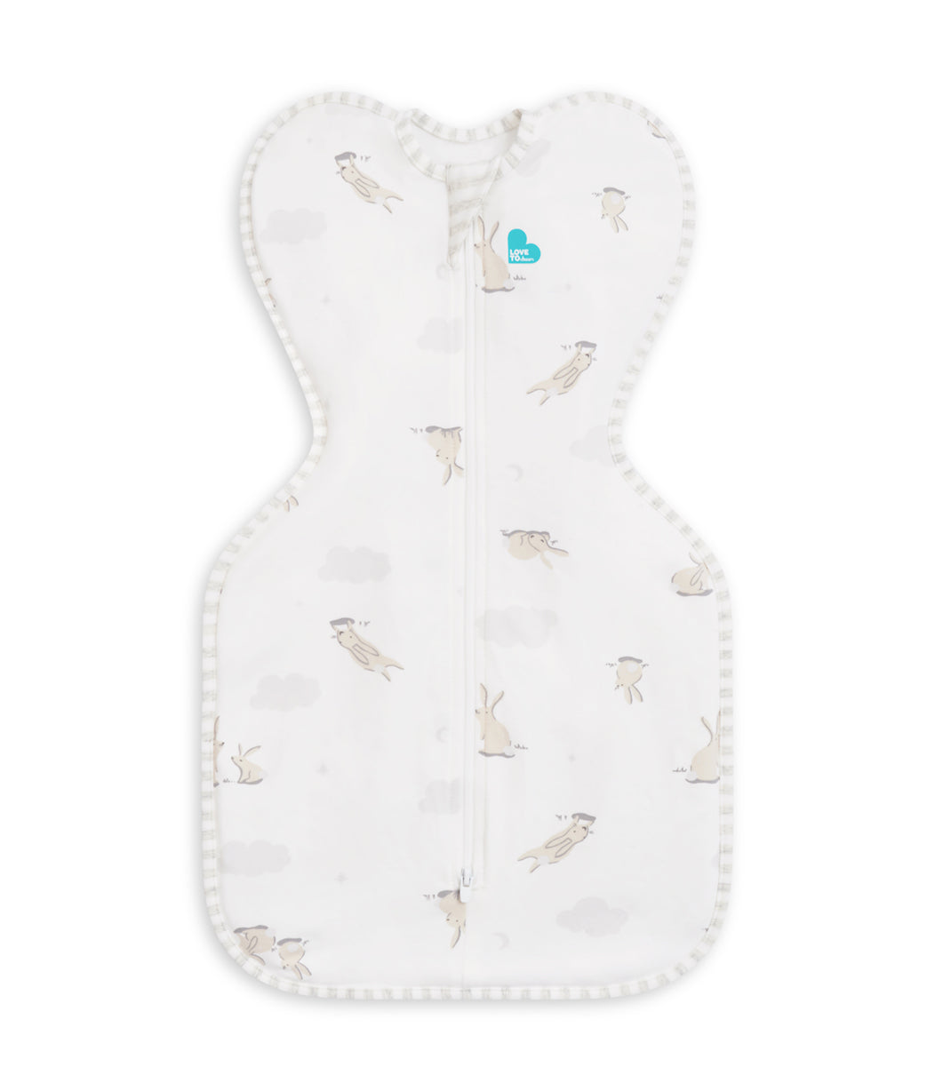 Sleep Machine Swaddle Up Starter Bundle | 1.0 TOG | White Cloud Bunnies | Oatmeal