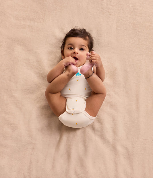 Bodysuit Sleeveless Snug Fit Viscose from Bamboo Cream Lemons