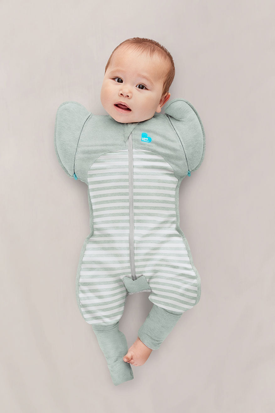 Swaddle Up™ Transition Suit 0.2 TOG Cotton Olive Stripes