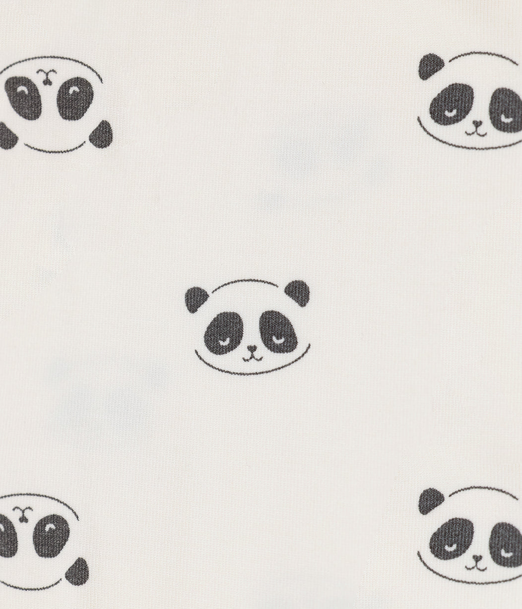 Romper Snug Fit Viscose from Bamboo Cream Sleepy Pandas
