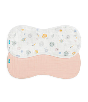 Burp Cloth 2 Pack Cotton Blush Rocket