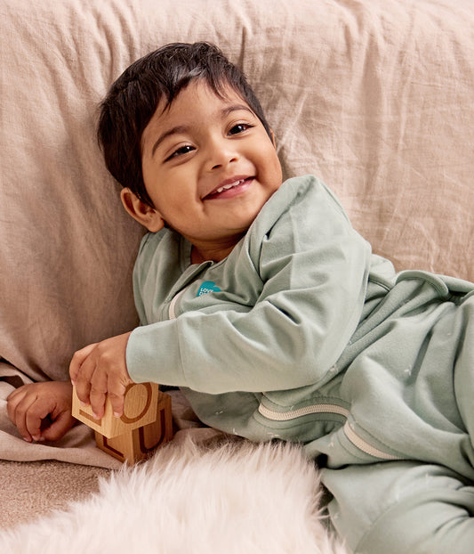 Sleep Suit Long Sleeve 1.5 TOG Cotton Olive Twigs