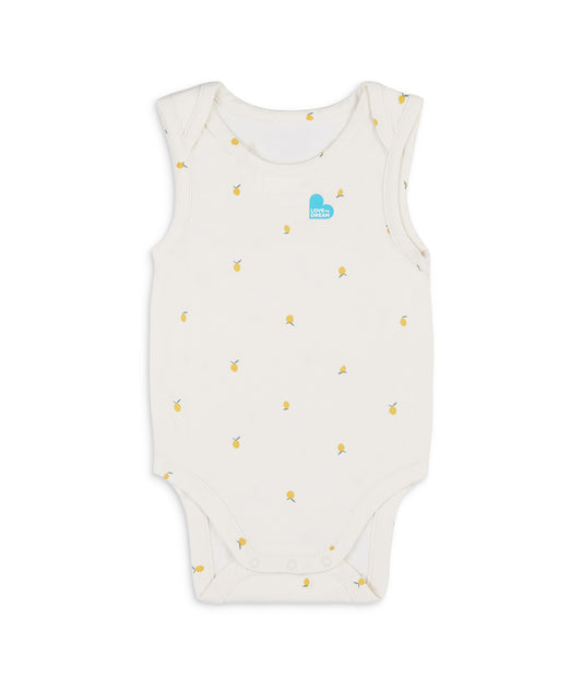 Bodysuit Sleeveless Snug Fit Viscose from Bamboo Cream Lemons