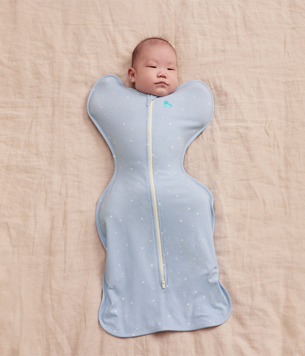 Swaddle Up™ 1.0 TOG Cotton Powder Blue Twinkle