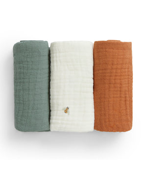 Wash Cloth 3 Pack Cotton Sage Bees