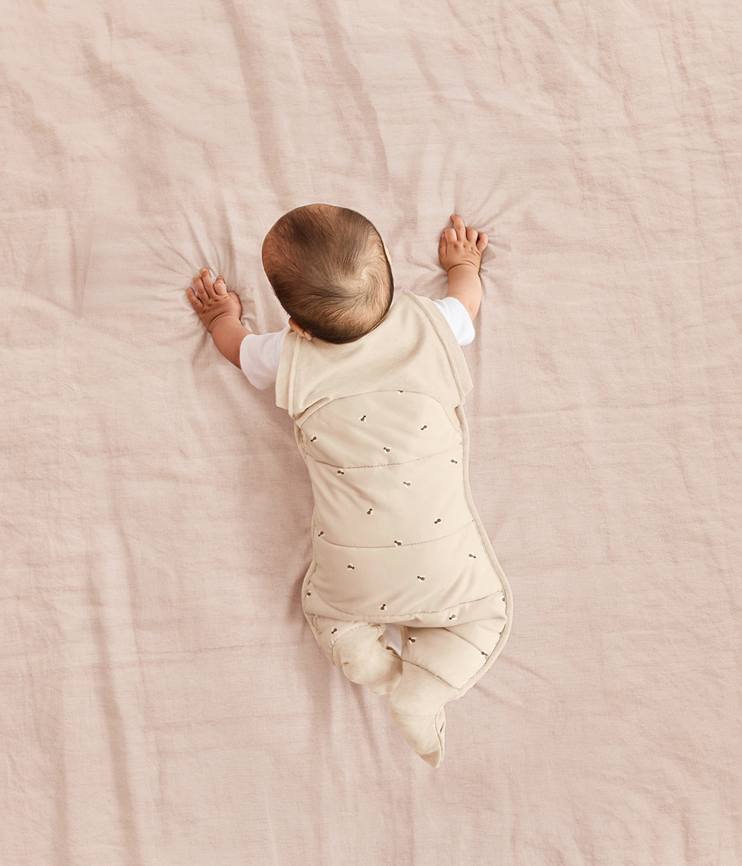 Swaddle Up™ 2-in-1 Transition Suit 2.5 TOG Cotton Oatmeal Bees