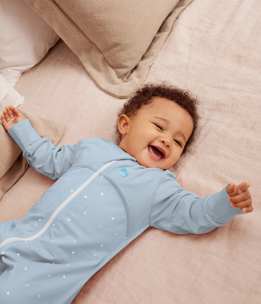 Sleep Suit & Pajama Bundle | 1.0 TOG | Powder Blue Twinkle | Mist Blue Turtally