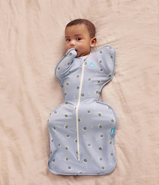 Swaddle Up & Romper Bundle | 1.0 TOG | Bamboo | Blue Turtally