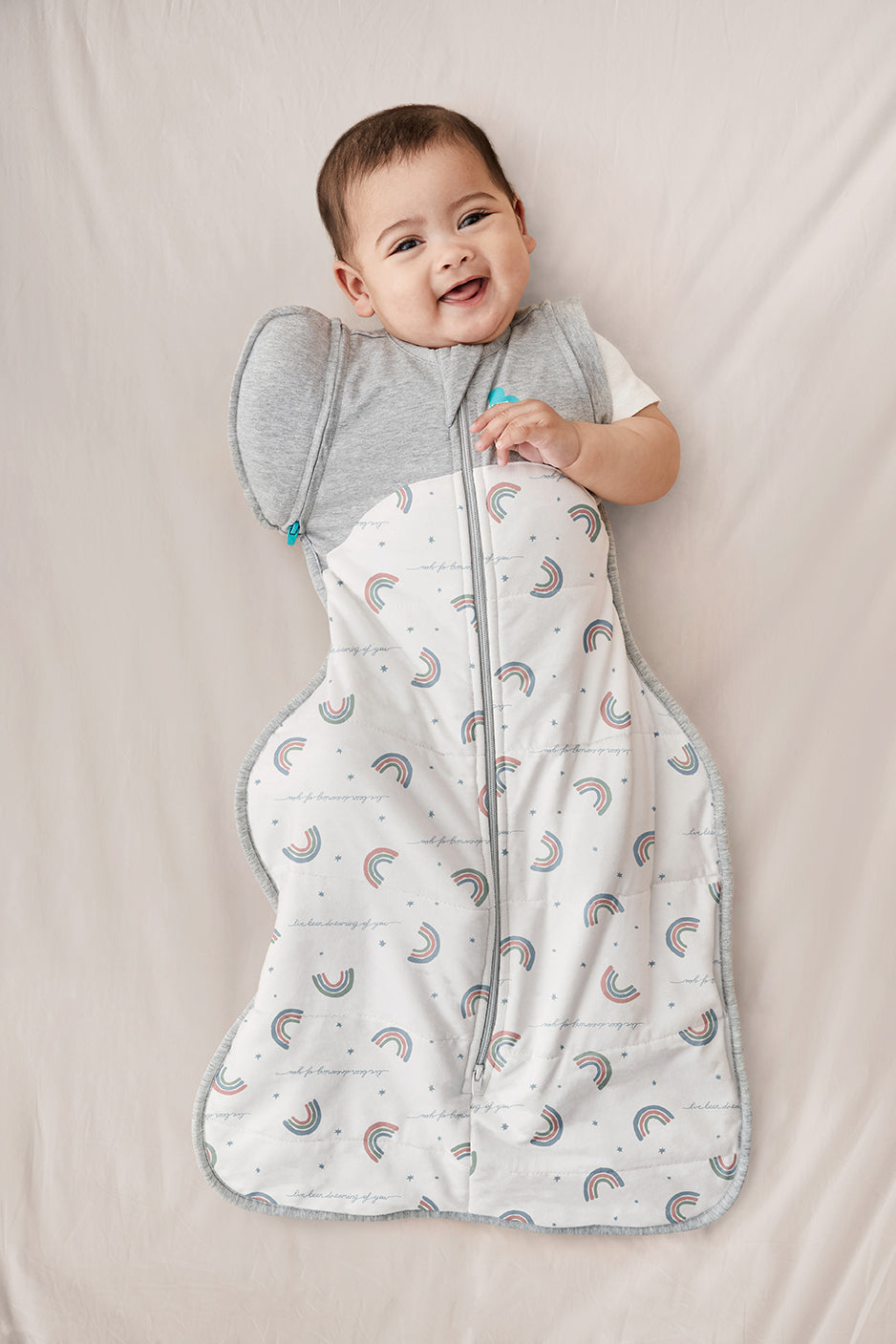 Swaddle Up™ Transition Bag 2.5 TOG Cotton White Rainbow Dream
