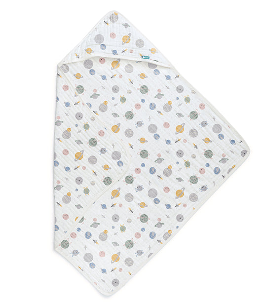 Hooded Towel Cotton Blend White Rocket