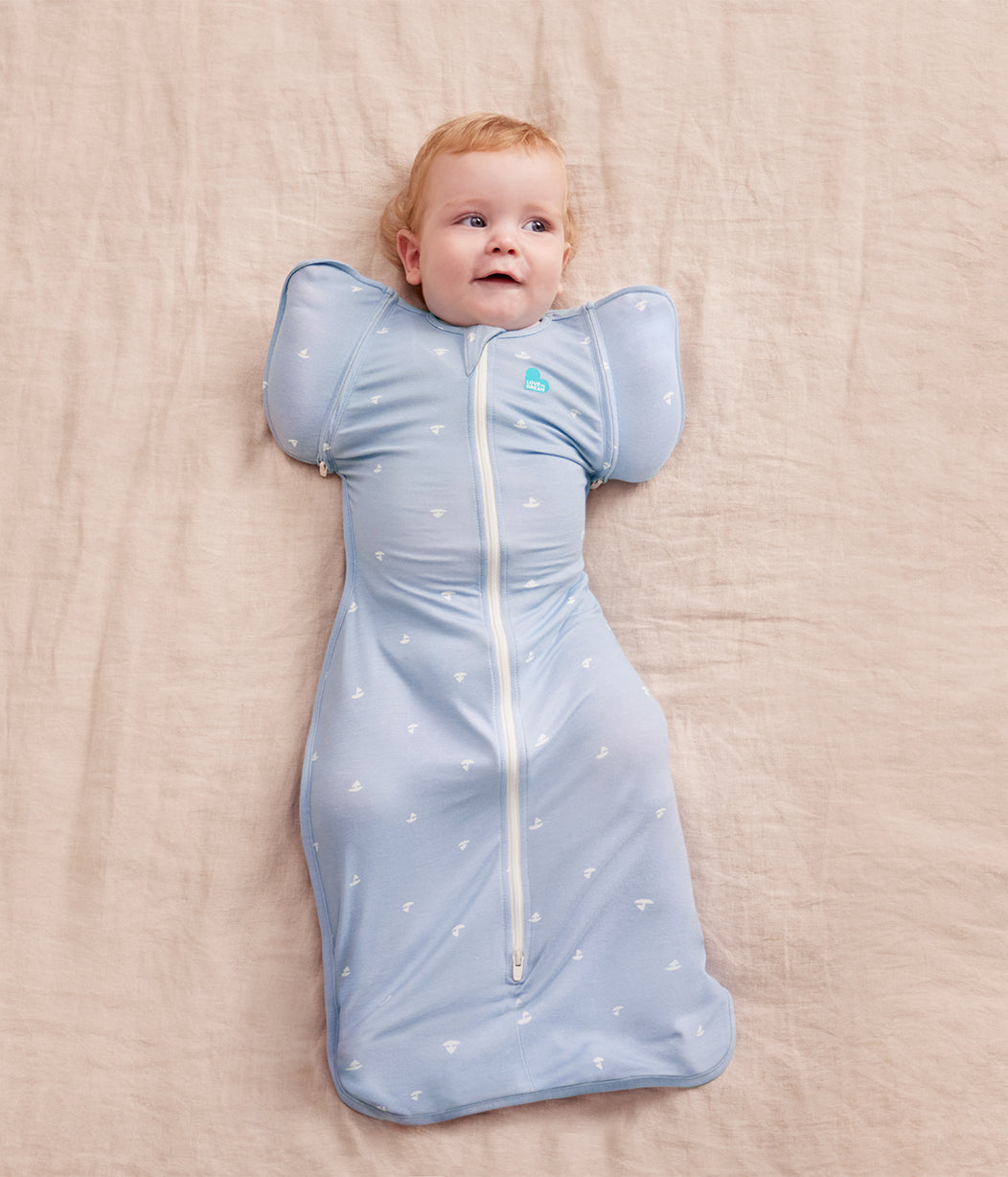 Swaddle Up Transition Bag 1.0 TOG Viscose from Bamboo Mist Blue Boats Medium (13-19lbs) Swaddle Up Transition Bag 1.0 TOG Viscose from Bamboo Mist Blue Boats Medium (13-19lbs)