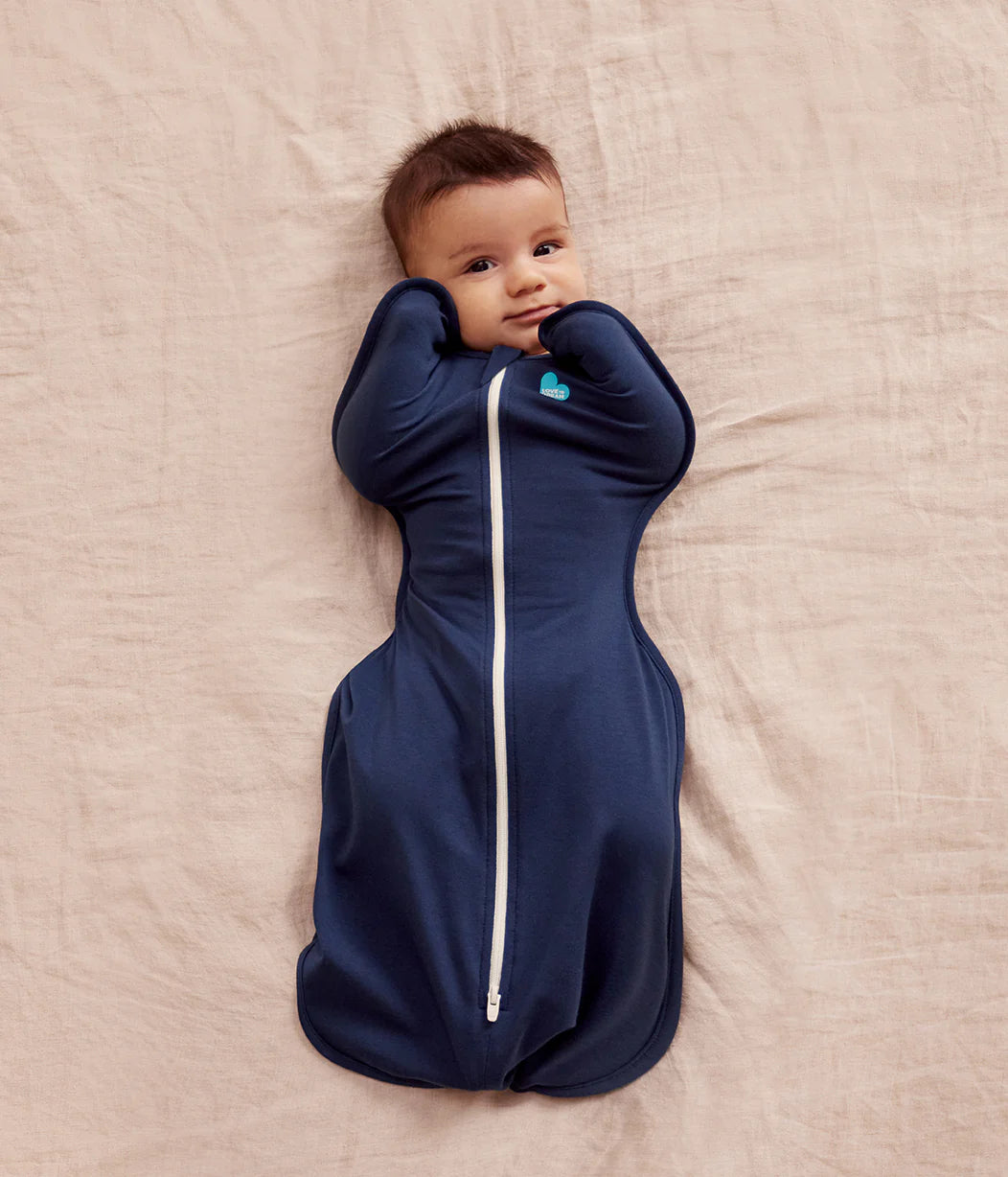 Swaddle Up & Romper Bundle | 1.0 TOG | Bamboo | Navy | Cream Dino Snore