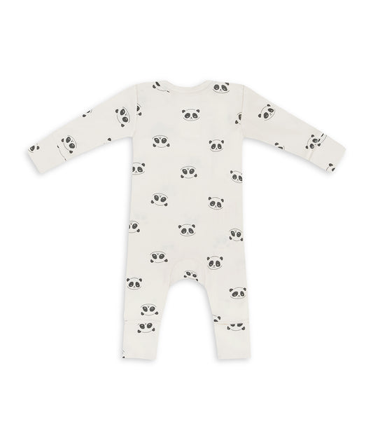 Romper Snug Fit Viscose from Bamboo Cream Sleepy Pandas