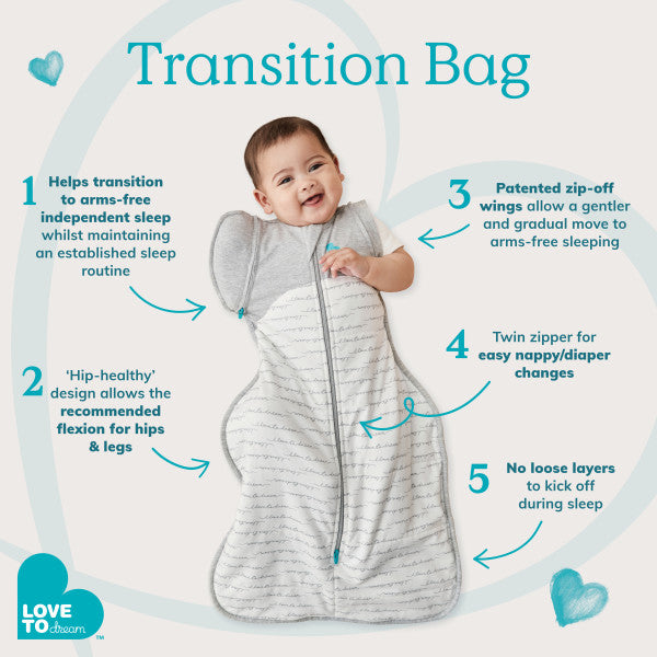 Swaddle Up™ Transition Bag 1.0 TOG Cotton Charcoal Big Sky